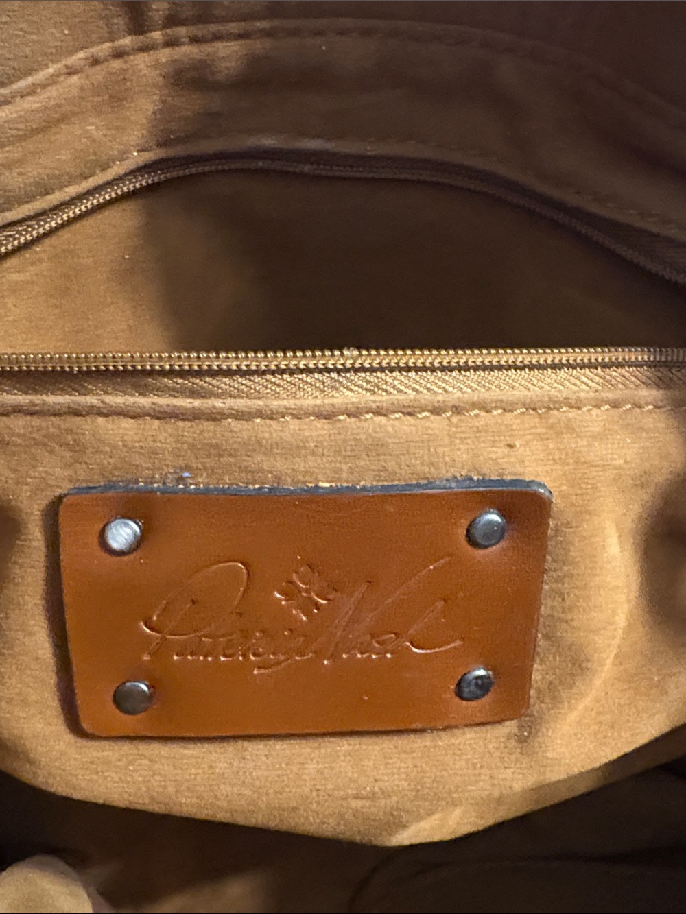 Patricia Nash Cobalt Blue Leather Tote with Top Handles - Picture 3 of 4